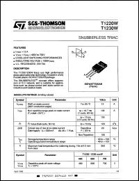 Click here to download T1230-600W Datasheet