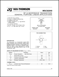 Click here to download MSC82040 Datasheet