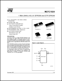 Click here to download M27C1024-20XN3TR Datasheet