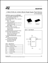 Click here to download M295V040-70XK5R Datasheet