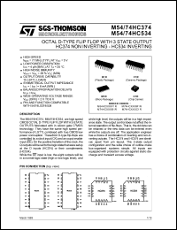 Click here to download M54HC374B1R Datasheet