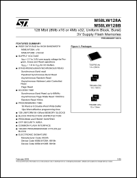 Click here to download M58LW128B150ZA1T Datasheet