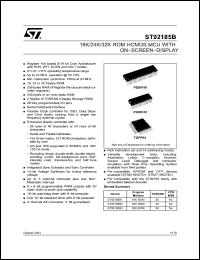 Click here to download ST92185B1BJ1 Datasheet