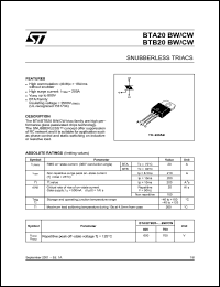 Click here to download BTA20-600 Datasheet