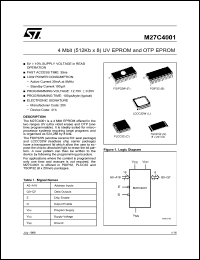 Click here to download M27C4001-12B6TR Datasheet