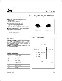 Click here to download M27C516-70C6TR Datasheet