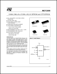 Click here to download M27C800-100XM6TR Datasheet