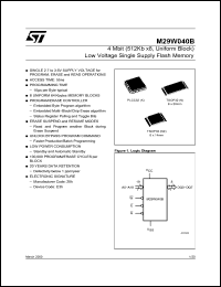 Click here to download M29W040B120N1T Datasheet