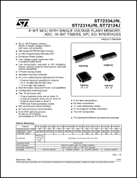 Click here to download ST72C334J2B7 Datasheet