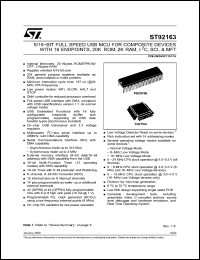 Click here to download ST92163N4G0 Datasheet