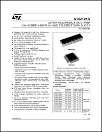 Click here to download ST92195B7B1 Datasheet