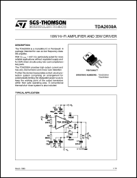 Click here to download TDA2030AV Datasheet