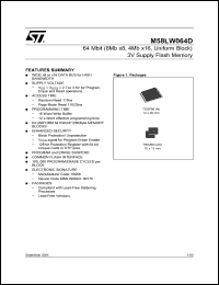 Click here to download M58LW064D110ZA1 Datasheet