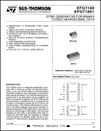 Click here to download EFG71891 Datasheet