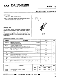 Click here to download BTW30-1200 Datasheet