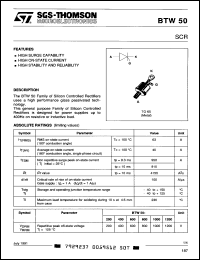 Click here to download BTW50-600 Datasheet