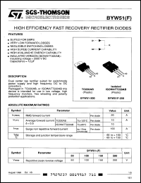 Click here to download BYW51F150 Datasheet