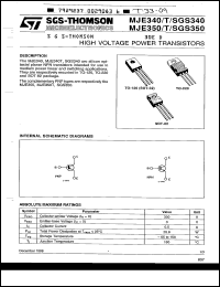 Click here to download MJE340T Datasheet