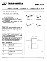 Click here to download M27C1001-20XC3 Datasheet