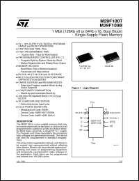 Click here to download M29F100B-90N3R Datasheet