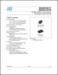 Click here to download M28W640FCB85N1F Datasheet