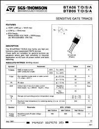 Click here to download BTA06-600S Datasheet