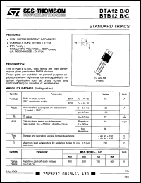 Click here to download BTA12-700C Datasheet