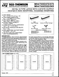 Click here to download M74HC573C1 Datasheet