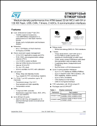 Click here to download STM32F103X8_09 Datasheet