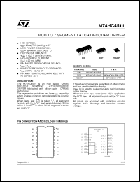 Click here to download M74HC4511B1R Datasheet