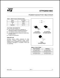 Click here to download STPS20S100C Datasheet