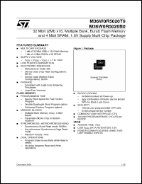 Click here to download M36W0R5020B0 Datasheet