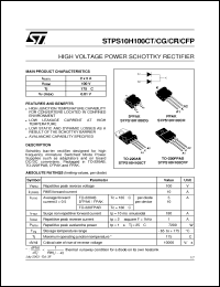 Click here to download STPS10H100CR Datasheet