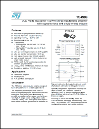 Click here to download TS4909IQT Datasheet