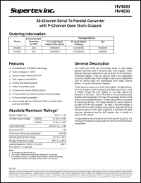 Click here to download HV4630PG Datasheet