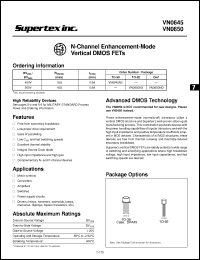 Click here to download VN0645N2 Datasheet