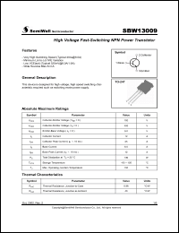 Click here to download SBW13009 Datasheet