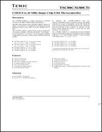 Click here to download TSC80C31-12MG/883 Datasheet