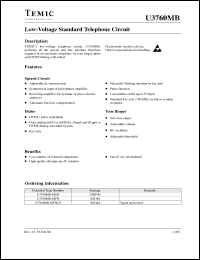 Click here to download U3760MB-MFN Datasheet