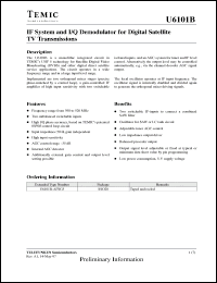 Click here to download U6101B Datasheet