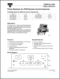 Click here to download TSOP1836ON1 Datasheet