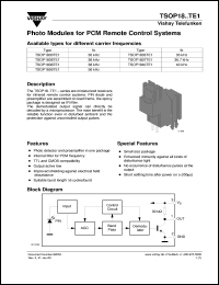 Click here to download TSOP1838TE1 Datasheet