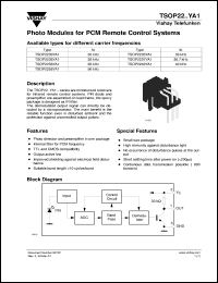 Click here to download TSOP2240YA1 Datasheet