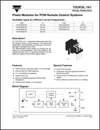 Click here to download TSOP2837YA1 Datasheet