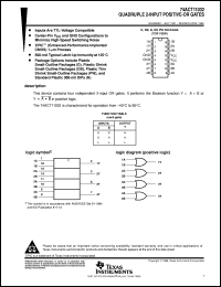 Click here to download 74ACT11032DBLE Datasheet