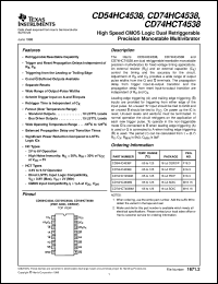 Click here to download CD74HC4538PWR Datasheet