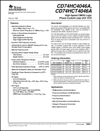 Click here to download CD74HCT4046AM96 Datasheet