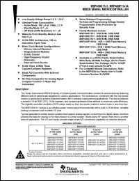 Click here to download MSP430C1101AIRGE Datasheet