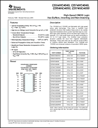 Click here to download CD74HC4050NSRE4 Datasheet