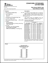 Click here to download CD54HC4066 Datasheet